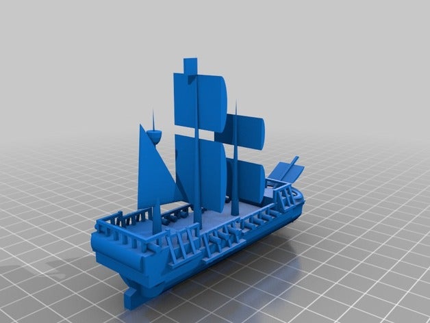 colonial navio 3d impressão 3D print model - Mito3D