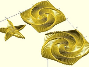 kaplumbağa spiral jeneratör 2d sanat coaster customizer kolay yazdırma openscad süsleme 3d print model - Mito3D