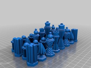 vapore set di scacchi completo 1 3 d stampa 3d print model - Mito3D