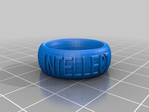 intelecto anel a moda personalizado 3d print model - Mito3D