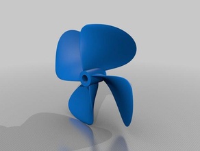 boat propeller customizable openscad nspline library show cases math 3d print model - Mito3D