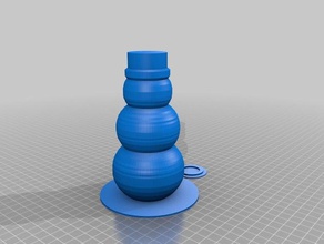 my customized parametric led tea light snowman hat decor 3d print model - Mito3D