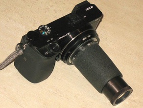 meyer gorlitz diaplan 3580 m39-adapter Kamera a6000 adapterr Kamera-Halterung optik sony trioplan 3d print model - Mito3D