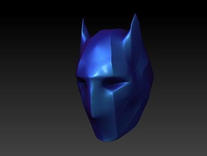 batman head lowdetailed 3d printing batman-beyond batman-universe helmet concept dccomics 3d print model - Mito3D