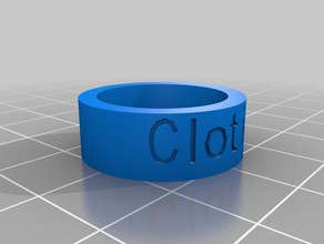 clotine ring rings customized 3d print model - Mito3D