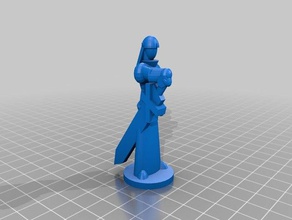 great sword elf low-detail 3d printing 3d print model - Mito3D