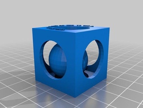 trapped ball gadgets circle fun shape square toy 3d print model - Mito3D
