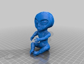 alien baby inside jar sculptures fetus aliens gag gift monster mustangdave prop scary specimen ufo 3d print model - Mito3D
