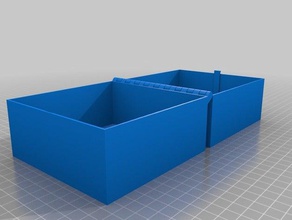hinged box 5x5x2 3d printing tests customized 3d print model - Mito3D