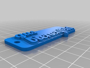 gus etiketi Anahtarlık özelleştirilmiş 3d print model - Mito3D