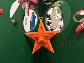 estrela outros decoração de natal enfeite feliz 3d print model - Mito3D