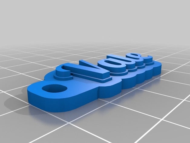 vale llaveros personalizado 3D print model - Mito3D