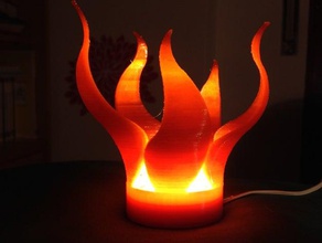 le foyer les mathématiques décor de la décoration flammes hearthstone knicks lampe lumière petite 3d print model - Mito3D