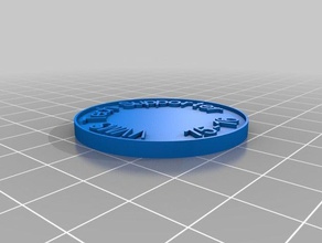 vvms teknoloji destekçisi sikke çip paralar rozetleri özelleştirilmiş 3d print model - Mito3D