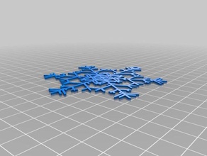 snowflake 138 interactive art customized 3d print model - Mito3D