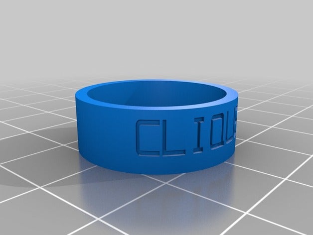 clique 83 anel anéis personalizado 3D print model - Mito3D