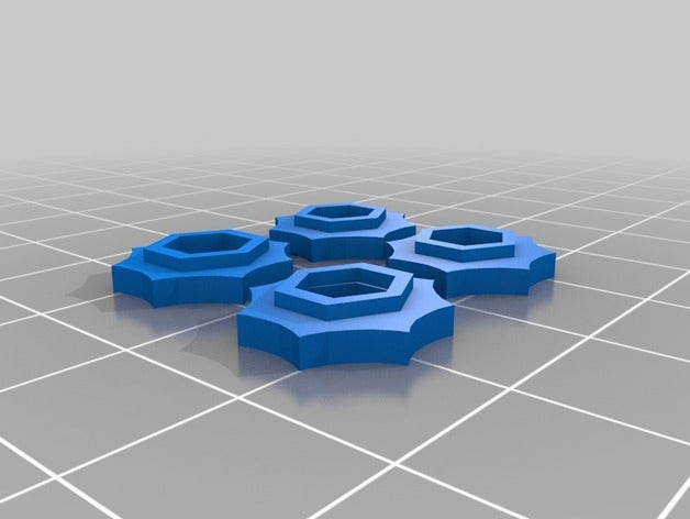 modified hictop bed leveling nuts 3d printer parts 3D print model - Mito3D