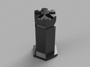 citadel chess set piece pieces hexagon 3d print model - Mito3D