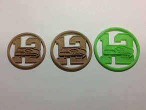 seahawks coinbadge moedas emblemas 3d print model - Mito3D