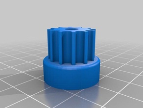 pulley htd 5 12 teeth h-10 wider nut space 3d printer parts customized 3d print model - Mito3D