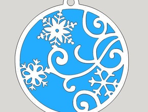 Schneeflocken Dekor Weihnachten Weihnachts-Dekoration snow flake 3d print model - Mito3D
