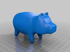 piggy animali 3d print model - Mito3D