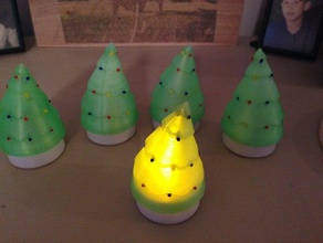 led árbol de navidad wcolor decoración 3d print model - Mito3D