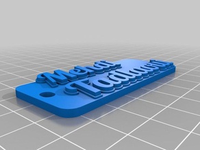 mehdi-multiline tag keychain keychains customized 3d print model - Mito3D