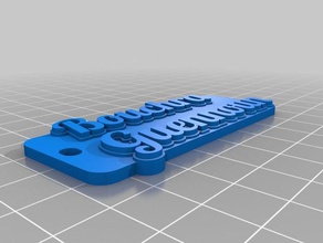 bouchra-multiline tag keychain keychains customized 3d print model - Mito3D