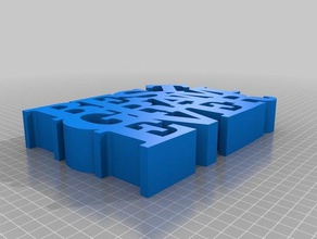 meine angepasste gram-variable word-Skulptur Skulpturen 3d print model - Mito3D