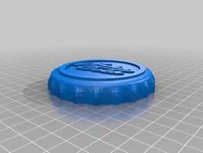 solid nuka cola bottle cap video games 3d print model - Mito3D