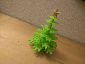 christmas tree no support merry household 3d print model - Mito3D