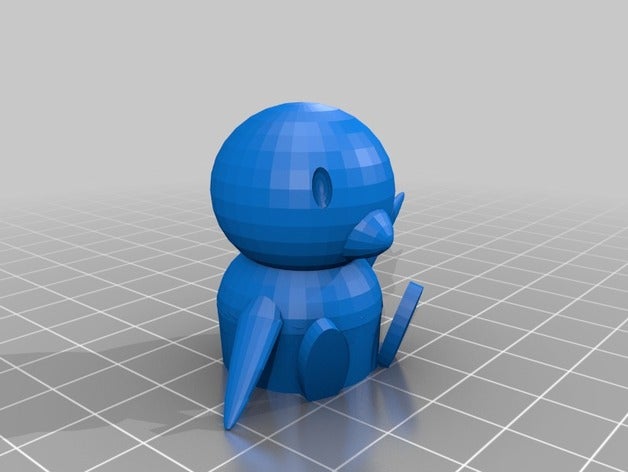 destekler olmadan piplup 3d baskı 3D print model - Mito3D