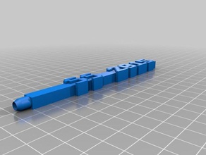 il mio personalizzato retrò font di word penna arte 3d print model - Mito3D