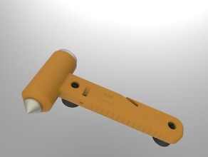 Sicherheit hammer automotive 3d print model - Mito3D