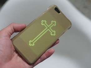 iphone6 cas translucide icône en forme de croix mobile 3d print model - Mito3D