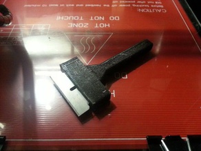 semplice raschietto a lametta mano strumenti pulire printbed lama di rasoio titolare 3d print model - Mito3D