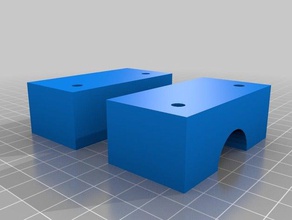 duas peças de grampo partes prendedor 1 polegada tubo dobradiça braçadeira montagem abraçadeira 3d print model - Mito3D
