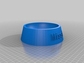 missis bowl pets customized 3d print model - Mito3D