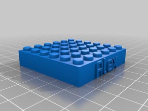 my customized lego block necklacekeychain alex 6x6 construction toys 3d print model - Mito3D