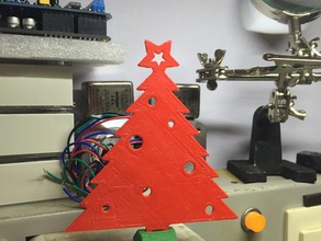 flat xmas tree ornament decor christmas 3d print model - Mito3D