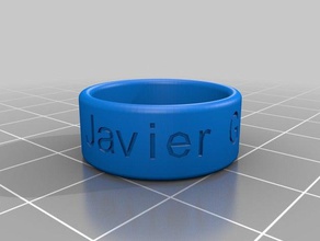 anillo javier g&oacutengora anelli personalizzato 3d print model - Mito3D