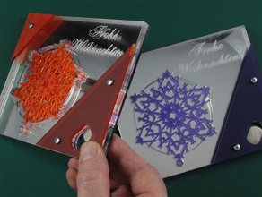 Regenbogen-led-Weihnachts-Gruß-Karten-Acryl-laser-Karte 2d Kunst diamex lasercut Spiegel 3d print model - Mito3D