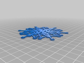 my customized snowflake 6 2d art 3d print model - Mito3D