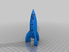 özelleştirilmiş kişiselleştirilmiş roket süsüm dekor 3d print model - Mito3D