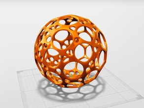 ementaler art ball christmas decoration math ornament parametric vectary 3d print model - Mito3D