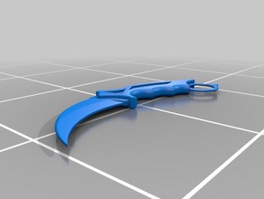 karambit bıçağı sahne 3d print model - Mito3D
