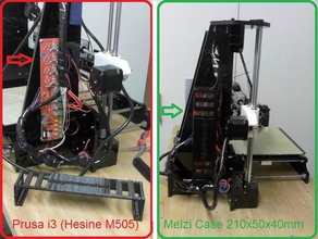 melzi case 210x50x40mm hesine m-505 3d printer accessories 3d print model - Mito3D