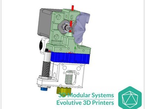 scalare bowden direct drive adaptator 3d la stampante parti 3d, sistemi modulari hotend monte direct-drive estrusore xl 3d print model - Mito3D