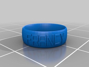 anello francy de la moda personalizado 3d print model - Mito3D